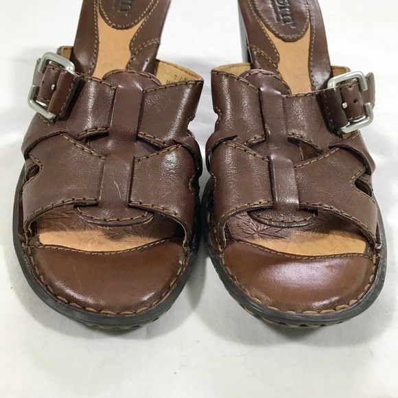 Born 'Lucia' Stacked Heel Slides size 7/38 - Picture 6 of 8